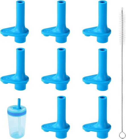 8pcs Replacement Bite Valve for Zak Designs Kelso 15oz, BPA-Free Silicone Mouthpiece with Cleaning Brush Compatible with Zak Reusable Straw Cup Bottle Accessories Lid Parts in Saudi Arabia