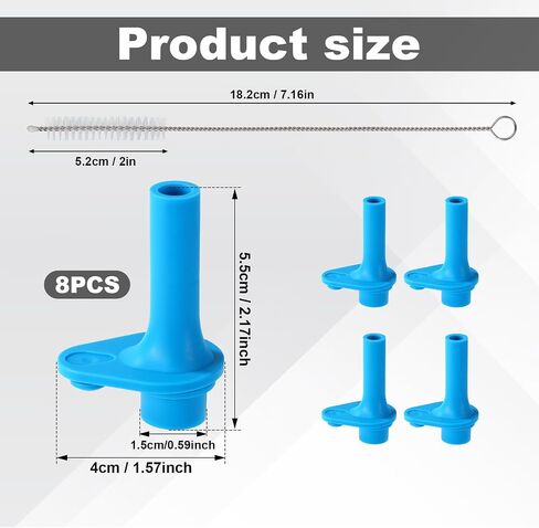 8pcs Replacement Bite Valve for Zak Designs Kelso 15oz, BPA-Free Silicone Mouthpiece with Cleaning Brush Compatible with Zak Reusable Straw Cup Bottle Accessories Lid Parts in Saudi Arabia