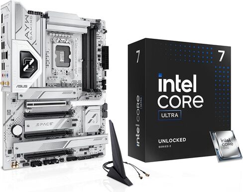Micro Center CPU Motherboard Combo-Intel Core Ultra 7 265K 20-Cores LGA 1851 Backtop Bundle مع TUF Gaming Z890-Plus WiFi Motherboard in Kuwait