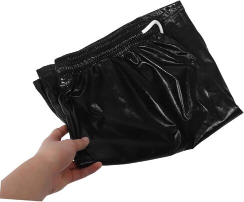Men's Fashion Shorts Disco Rave Pants Shiny Polyester Shorts Party Outfit Nightclub Wear Stage Performance Men's Costumes Black in Saudi Arabia
