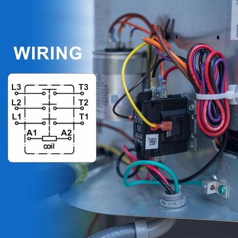 DMiotech HVAC Contactor, 3 Pole FLA 30 Amps 240V Coil Air Conditioner Contactor Compressor Condenser Motor AC Definite Purpose Contactor, UL Listed in Saudi Arabia
