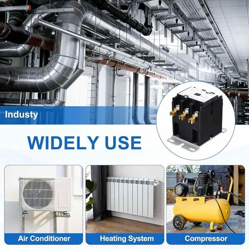 DMiotech HVAC Contactor, 3 Pole FLA 30 Amps 240V Coil Air Conditioner Contactor Compressor Condenser Motor AC Definite Purpose Contactor, UL Listed in Saudi Arabia