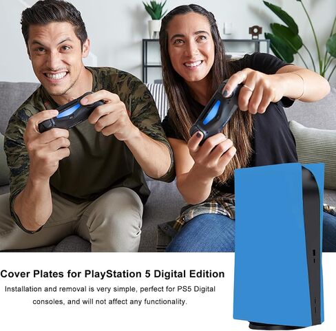Face Plates for PS5 Console, arVin Replacement Shell Skin Cover Case for PS5, ABS Anti-Scratch Dustproof Protective Skins Faceplates, Accessories for Playstation 5 Game Console Digital Edition (Black) in Kuwait