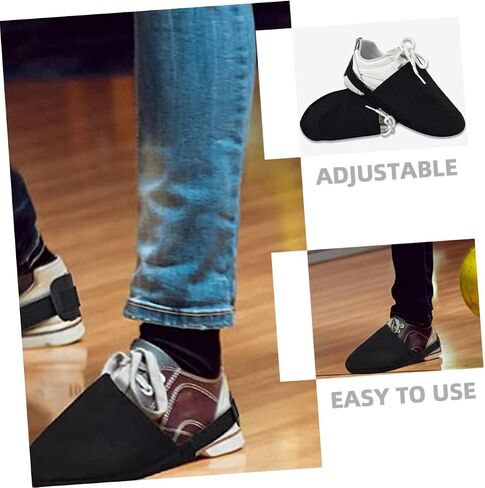 Milisten 1Pair Bowling Shoe Slider Covers with Elastic Band Bowling Shoe Protectors for Effortless Sliding for Casual and Professional Bowlers Essential Bowling Accessories in Saudi Arabia