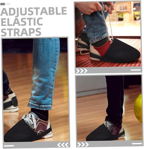 Milisten 1Pair Bowling Shoe Slider Covers with Elastic Band Bowling Shoe Protectors for Effortless Sliding for Casual and Professional Bowlers Essential Bowling Accessories in Saudi Arabia