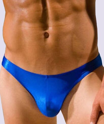 Men's Swim Briefs with Pouch Elastic Waist Low Rise Quick Dry Vintage Retro Solid Sport Swimsuit Sexy Bikini Swimwear in Saudi Arabia