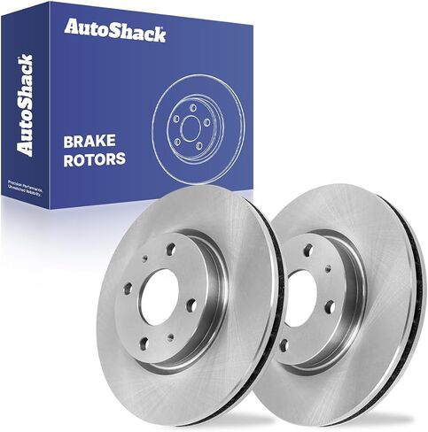 Autoshack زوج من 2 الأمامي حفر ودوارات الفرامل الزائفة الفضية بديل للركاب لعام 2009 2009 2010 2011 فورد فوكس 2.0L FWD PR64163DSZPR in Saudi Arabia