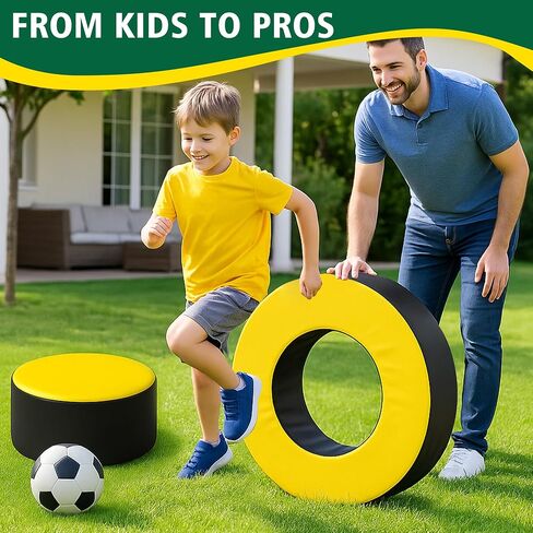 Tackle Wheel and Round Cushion Pad – Durable PU Leather Tackle Dummy with High-Density Foam & Side Strap for Football Youth, Adult Training, Agility & Contact Practice in Saudi Arabia