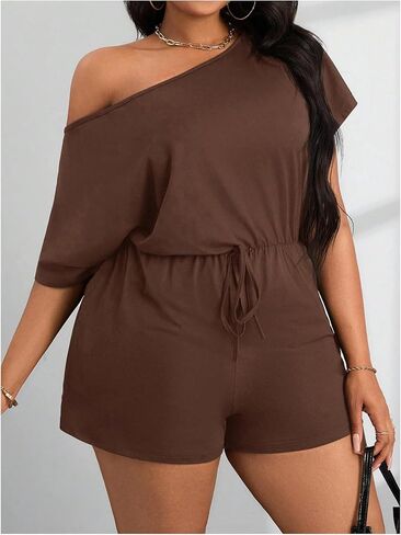 Soly Hux Women's Plus Size قبالة الكتف Belissuits القصيرة الصيفية القصيرة الأكمام مع جيب in Kuwait