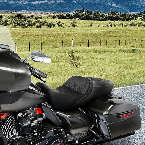 أرجوك مقعد نهر مقعد دراجة نارية وسادة مقعد دراجة نارية ل Harley Street Glide Flhx Road King 2009-2023 Road King Special Flhrxs 2017-2023 Ultra Limited FLHTK 2014-2023 in Saudi Arabia