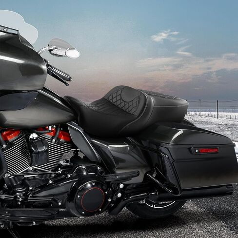 أرجوك مقعد نهر مقعد دراجة نارية وسادة مقعد دراجة نارية ل Harley Street Glide Flhx Road King 2009-2023 Road King Special Flhrxs 2017-2023 Ultra Limited FLHTK 2014-2023 in Saudi Arabia