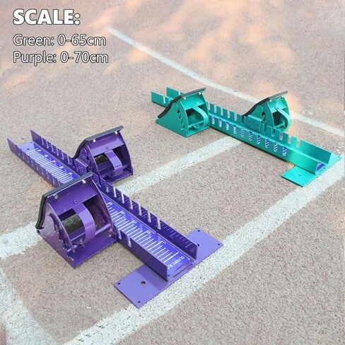 Multifunction Starting Block, 4 Angle Pedals Adjustable Sprinter Starting Block, Track & Field Light Weight Track Starting Block, Enhance Speed and Performance, Running Equipment, Purple 70cm in Saudi Arabia