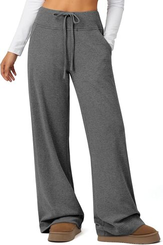 Athmile sweatpants نساء سراويل واسعة الساق الساقين الساق in Kuwait