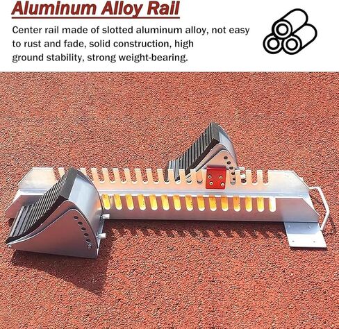 Track and Field Starting Blocks, Multifunction Competition Starting Block for Racing, 6 Angle Adjustable Running Blocks, Portable Starting Block for Sprinter Athlete in Saudi Arabia
