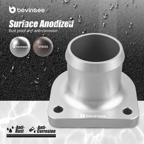 Bevinsee 7.3L Powerstroke ترموستات ترموستات مجموعة متوافقة مع Ford F-250 F350 Super Duty 1999-2003 مع مسامير وملحقات ختم تسرب الختم الأسود الأسود in Kuwait