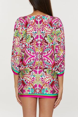 Trina Turk Women's Monaco Casablanca Tunic ، Disual ، ups ups على الشاطئ in Saudi Arabia