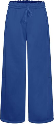 Wide Leg Pants Woman Casual Sweatpants with Pockets for Women Drawstring High Waist Loose Soft Stretch Trousers in Saudi Arabia