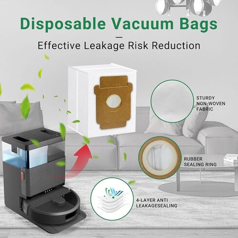 Roomba 705/504 Replacement HEPA Filter Compatible With iRobot Roomba Max 705 Vac Plus 504 Vac Robot Vacuum Cleaner Accessories Part Kit 10-Pack in Kuwait