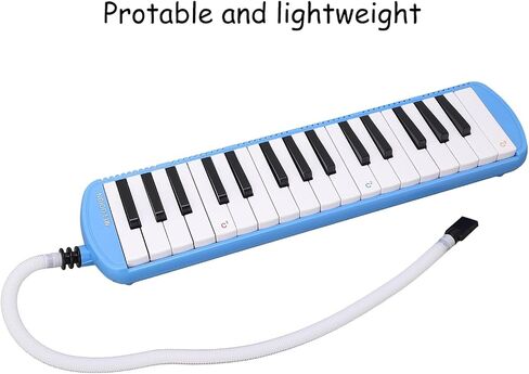 32 Keys Melodica Instrument, Mouthpiece Melodica Air Piano Keyboard Musical Instrument with Carrying Bag (Black) in Saudi Arabia
