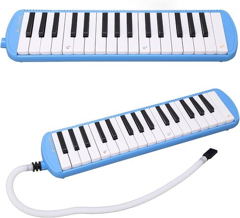32 Keys Melodica Instrument, Mouthpiece Melodica Air Piano Keyboard Musical Instrument with Carrying Bag (Black) in Saudi Arabia