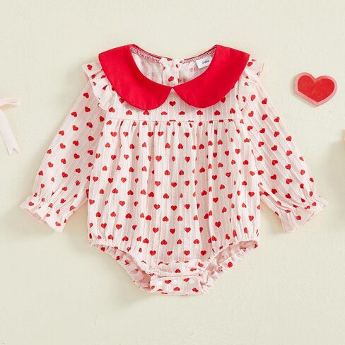 emmababy الكتان فقاعة رومبير الطفلة الطفلة الأزهار مدخن رومبير طويلة الأكمام الكشكش bodysuit حديثي الولادة الخريف ملابس الشتاء in Kuwait