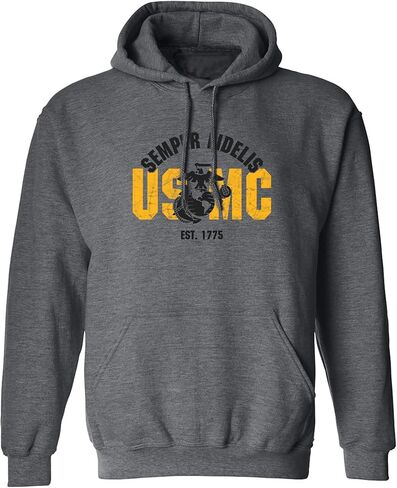 zerogravitee USMC Semper Fidelis Est. 1775 Adult Hooded Sweatshirt in Saudi Arabia