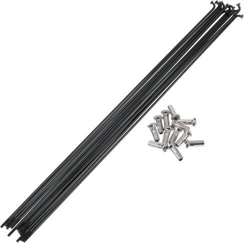 Bicycle Spokes 14G 269mm Length Bike Wheel Spokes 304 Stainless Steel Black 1 Set in Saudi Arabia