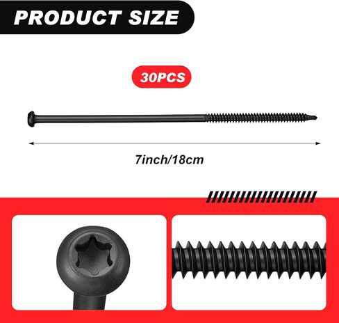 Moxweyeni 30 PCS 7 '' Gutter STAR STAR DRIVE SMOWS DANED DANED DANED DEANTING FERTING DEVINGES TO WOOD RACKINGENT VELS in Kuwait