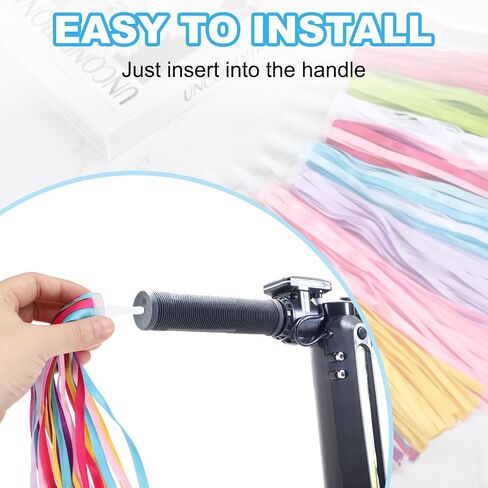 PATIKIL Bike Streamers, Colorful Scooter Handlebar Tassels Grips Ribbon Accessories Decorations for Bicycle Handles in Saudi Arabia