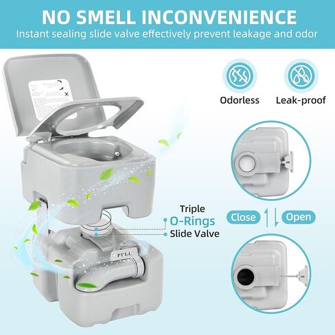 مرحاض Yitamotor المحمولة ، مرحاض التخييم ، مرحاض السفر ، المرحاض السميد مع 20 لتر خزان النفايات القابل للفصل ، مرحاض العربة مع نسب مياه مزدوجة ، مرحاض محمول للتخييم ، المشي لمسافات طويلة in Kuwait