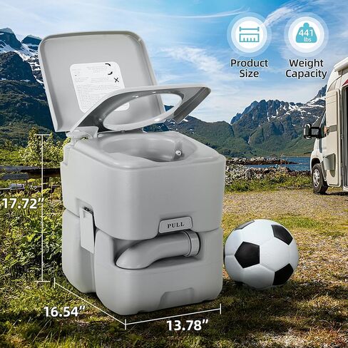 مرحاض Yitamotor المحمولة ، مرحاض التخييم ، مرحاض السفر ، المرحاض السميد مع 20 لتر خزان النفايات القابل للفصل ، مرحاض العربة مع نسب مياه مزدوجة ، مرحاض محمول للتخييم ، المشي لمسافات طويلة in Kuwait