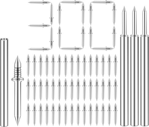 600Pcs Krttwwx Double-Head Skirting Thread Seamless Nail, Double-Headed Nails, Invisible Screws & Specific Sleeve Tool, for Seamless Skirting Thread with Solid Wood Baseboard. in Kuwait