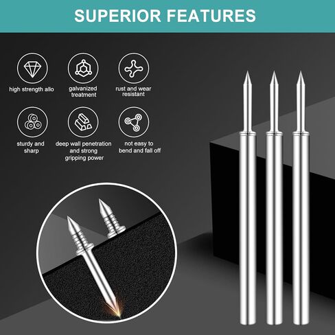 600Pcs Krttwwx Double-Head Skirting Thread Seamless Nail, Double-Headed Nails, Invisible Screws & Specific Sleeve Tool, for Seamless Skirting Thread with Solid Wood Baseboard. in Kuwait