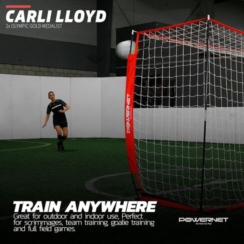 PowerNet Soccer Goal for Backyard, 3Mx2M / 12x6 FT Portable Soccer Net, Sports & Outdoors Training Equipment, 1 Goal & Zipper Storage Bag in Saudi Arabia