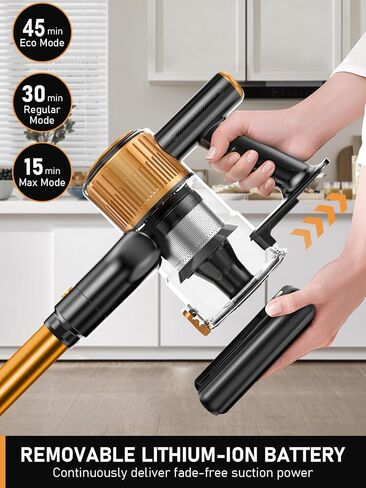 منظف ​​فراغ اللاسلكي ، 8 في 1 مكنسة كهربائية للمنزل مع شاشة LED ، 3 أوضاع شفط ، فرشاة مضادة للتشغيل ، 45 دقيقة من وقت التشغيل فراغ خفيفة الوزن للأرضية الصلبة المنزلية ، شعر الحيوانات الأليفة ، السجاد in Kuwait