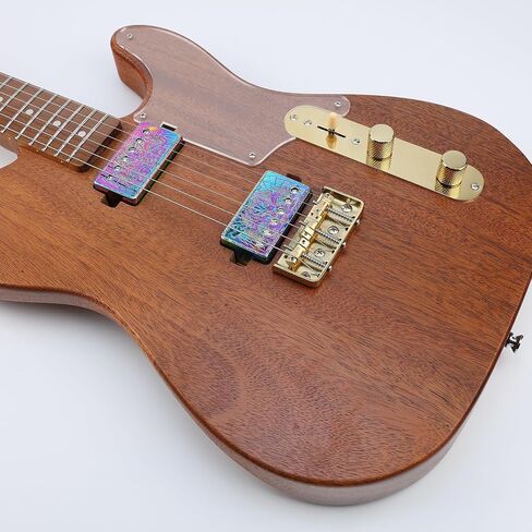 Gold Vintage Short Fixed Bridge with Brass Compensated 3-Saddle Steel Baseplate 54mm Guitar Bridge Compatible with Vintage Fender Telecaster Tele Style Electric Guitar Replacement Parts in Saudi Arabia