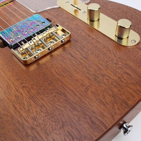 Gold Vintage Short Fixed Bridge with Brass Compensated 3-Saddle Steel Baseplate 54mm Guitar Bridge Compatible with Vintage Fender Telecaster Tele Style Electric Guitar Replacement Parts in Saudi Arabia