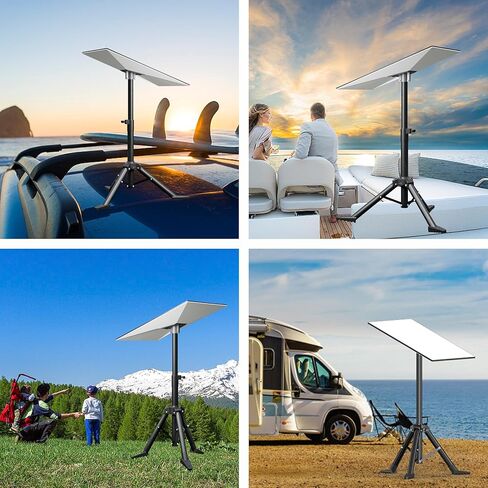 طقم Mini Mini Tripod Mount ، الطول القابل للتعديل والوقوف الحامل الثلاثي ، متوافق مع STARLINK MINI SATELLITE لـ YART CHESPING RV Travel in Kuwait