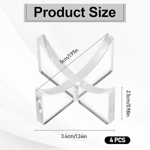 Acrylic Ball Stand Holder 4-Pack, Clear Baseball Holder Display Stand Display Case for Softball, Baseball, Golf Ball, Football, Volleyball, Tennis Balls, Crystal Balls, Memorabilia in Saudi Arabia