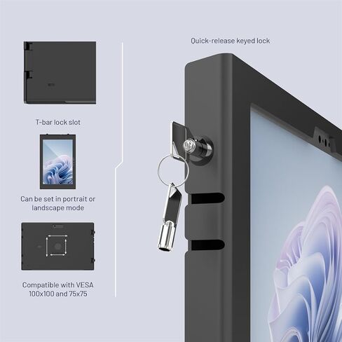 Compulocks Surface Pro 9-12 13", Apex Enclosure Wall Mount in Kuwait