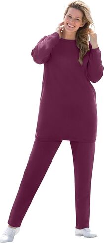 Woman Within Plus Size Fleece Sweatshirt Set in Saudi Arabia