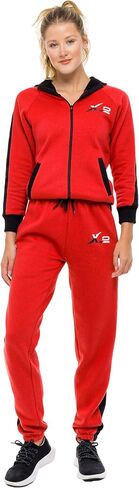 Skylinewears X-2 Women Tracksuit Set 2 Piece Jogging Outfits Long Sleeve Zip Up Hooded Jogger Set with Pocket in Saudi Arabia