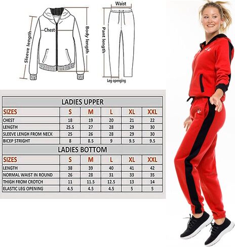 Skylinewears X-2 Women Tracksuit Set 2 Piece Jogging Outfits Long Sleeve Zip Up Hooded Jogger Set with Pocket in Saudi Arabia