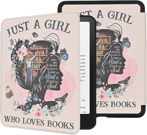 حالة ضئيلة لـ 6.8 "Kindle Paperwhite (الجيل الحادي عشر - 2021) و Cindle Paperwhite Signature Edition - غطاء الورقة الجلدية الخفيفة الوزن مع الاستيقاظ التلقائي/النوم ، بومة لطيف in Saudi Arabia
