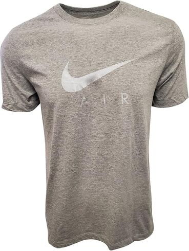 Nike Mens Swoosh Air Metallic Graphic Tee (متوسط ​​، أبيض/فضي) in Kuwait