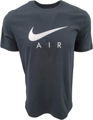 Nike Mens Swoosh Air Metallic Graphic Tee (متوسط ​​، أبيض/فضي) in Kuwait