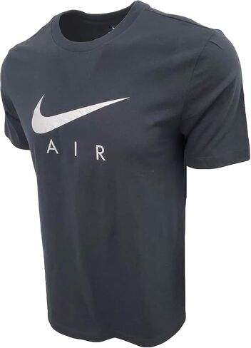 Nike Mens Swoosh Air Metallic Graphic Tee (متوسط ​​، أبيض/فضي) in Kuwait