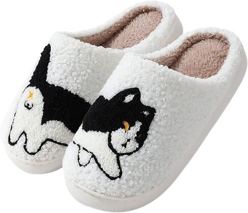 Halloween Pumpkin Slippers For Women Men Cat Slippers Comfy Soft Plush Memory Foam Home Lantern Shoes 41-42 in Saudi Arabia