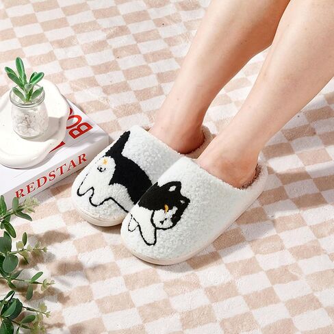 Halloween Pumpkin Slippers For Women Men Cat Slippers Comfy Soft Plush Memory Foam Home Lantern Shoes 41-42 in Saudi Arabia