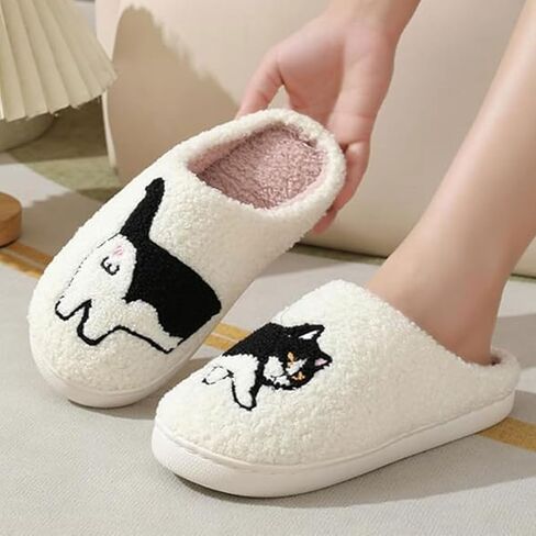 Halloween Pumpkin Slippers For Women Men Cat Slippers Comfy Soft Plush Memory Foam Home Lantern Shoes 41-42 in Saudi Arabia
